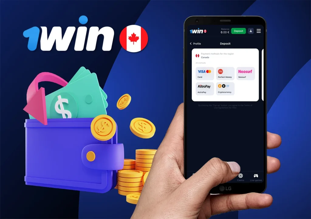 Available payment methods at 1Win Casino